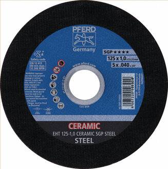 Trennscheibe Ceramic SGP Steel D125x1mm ger.STA Bohr.22,23mm PFERD-1