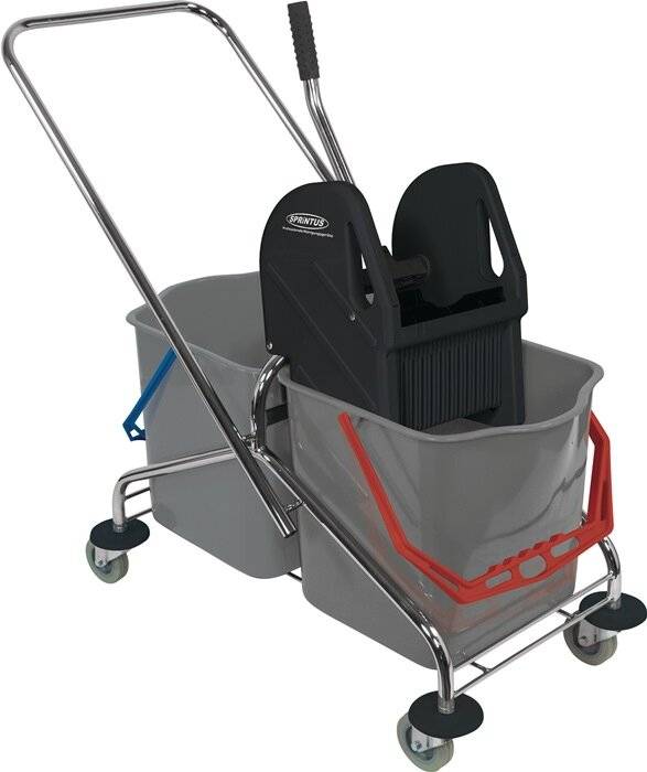 Symbolbild für Reinigungswagen Eimer 2x27l,Presse STA SPRINTUS