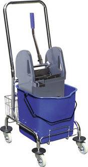 Sprintus Reinigungswagen Eimer 1 x 27 l, Presse, Ablagekorb - 301035-1