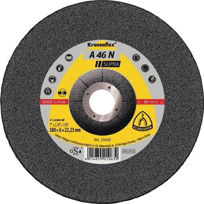 Schruppscheibe A46N Supra115x6mm gekr. Klingspor - Artikel: 4014855010486-1