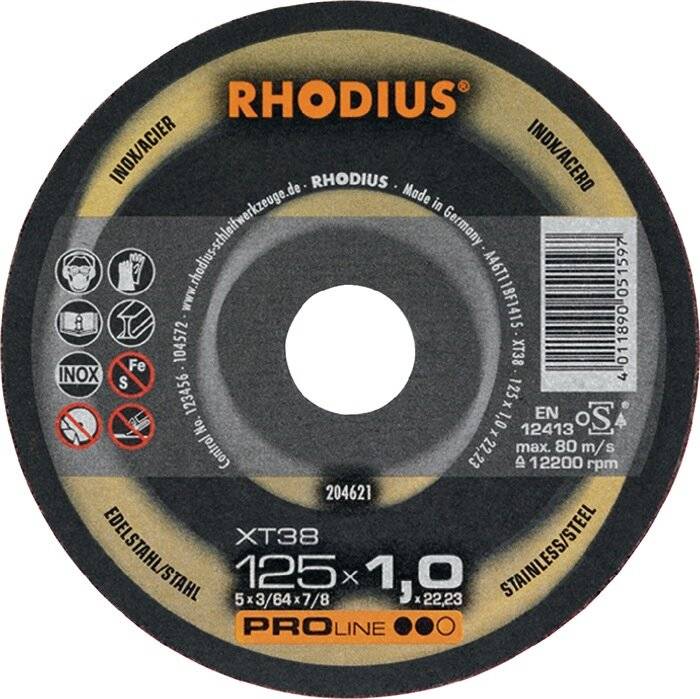 Rhodius FT38 TOP 205602 Trennscheibe gerade 125 mm 1 St. Edelstahl, Stahl-3