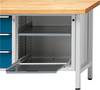 Fachboden 100% ausziehbar B660xT500mm Stahlbl.silber verz.f.Werkbankschrank