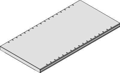 Fachboden RAL 7035 für Schwerlastschrank ohne Mittelwand B1485xT630mm - Artikel: 7830104249-0