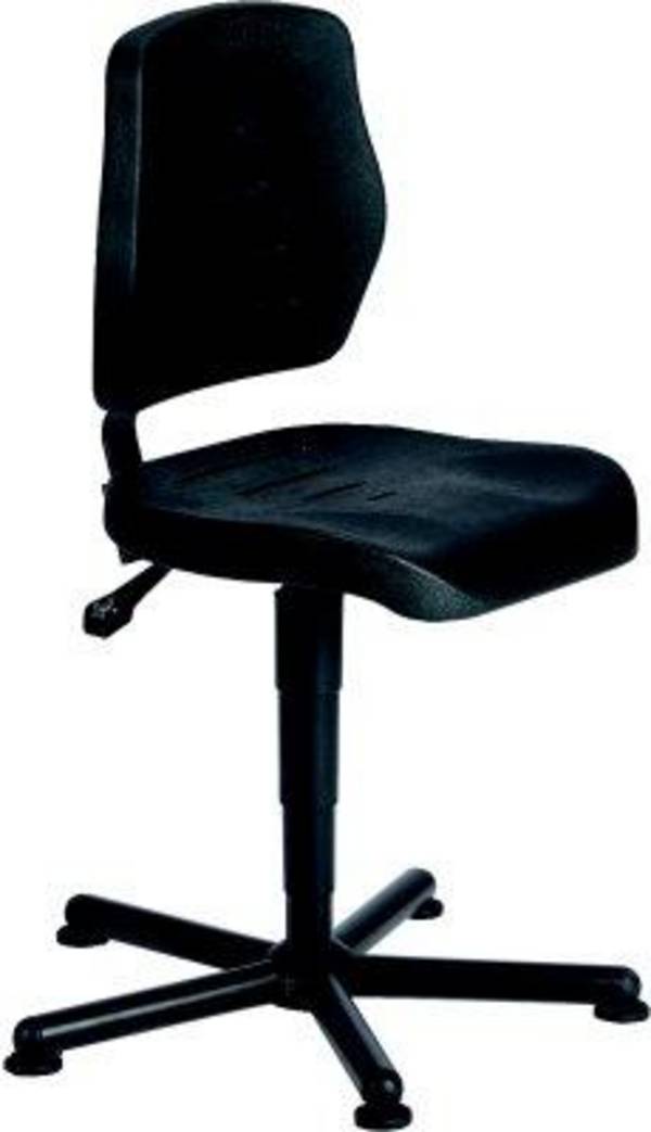 Arbeitsstuhl PU-Schaum schwarz Sitzhöhe 500-630 mm mit Gleiter - Artikel: 7830501598