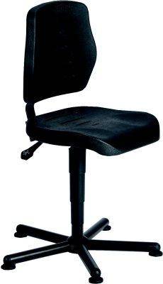 Arbeitsstuhl PU-Schaum schwarz Sitzhöhe 500-630 mm mit Gleiter - Artikel: 7830501598-0