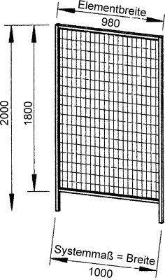 Wandelement 480x2000 mm RAL 1018-2