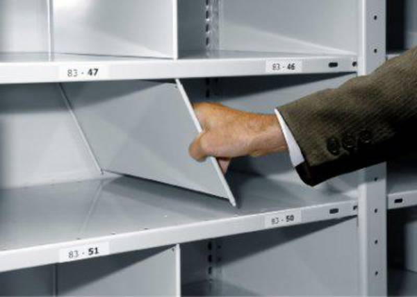 Stecktrennblech T400xH290 mm KH 25 mm für Fachboden 150kg gr. - Artikel: 7830492492