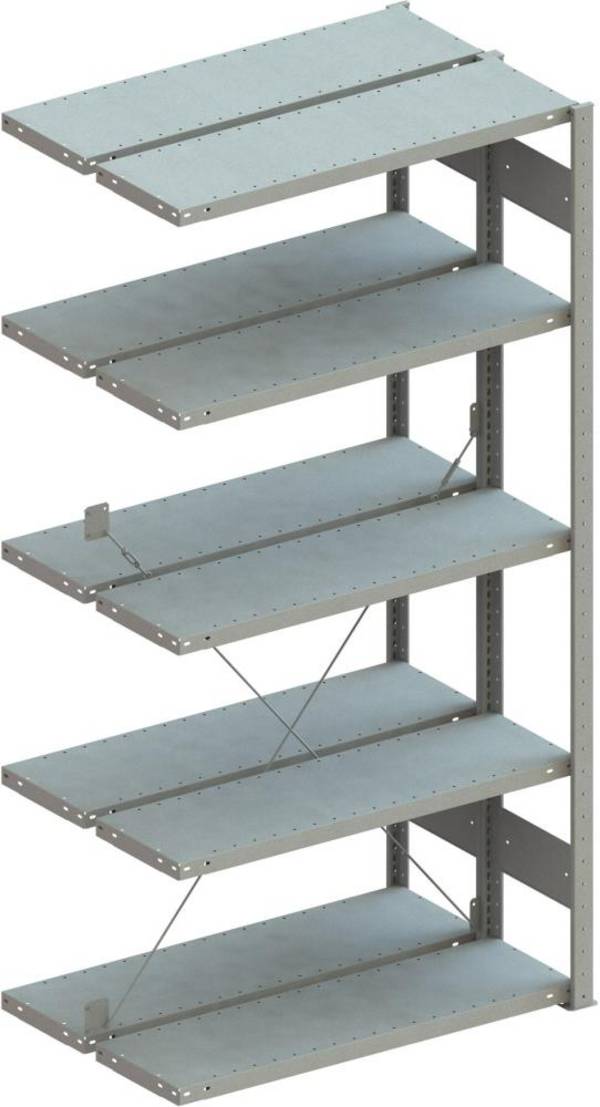 Doppel-Steckregal 230 AF H2500xB1000xT2x800mm grau
