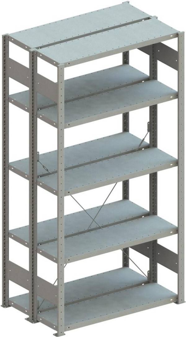 Doppel-Steckregal 100 GF H2000xB1000xT2x400mm verz