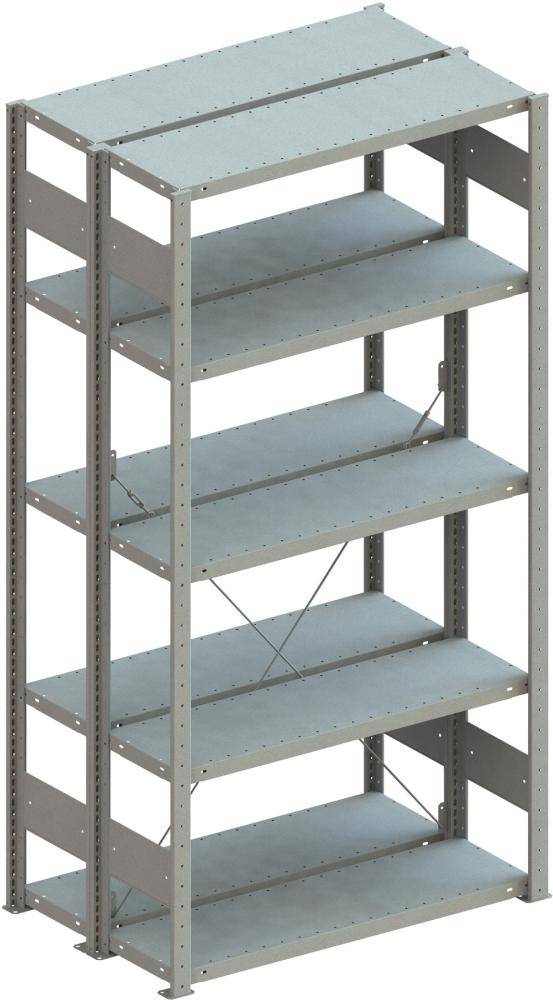 Doppel-Steckregal 230 GF H2500xB1000xT2x500mm verz-0
