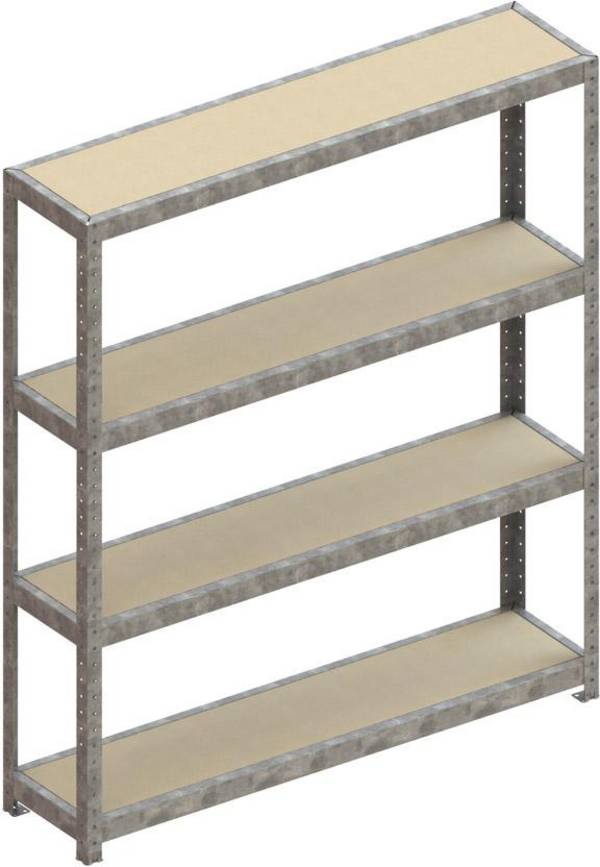 Weitspannregal SPEED-RACKB1700xT600xH2470 mm 4 Spanplatten Fachlast 500kg - Artikel: 7830412345