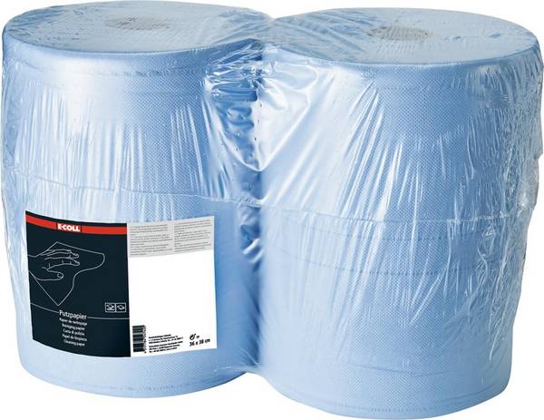 Putzpapier blau, 2-lagig,1.000 Blatt 38x36cm E-COLL