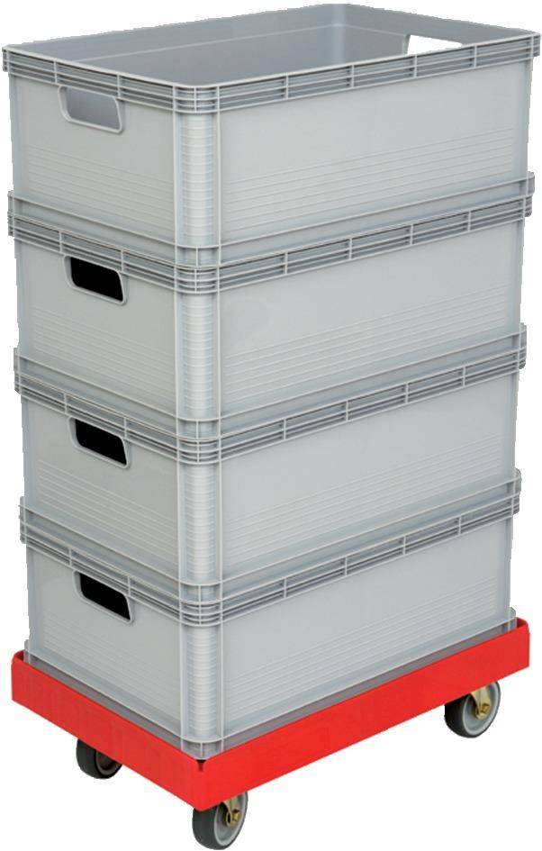 Transportroller B410xT610 mm rot Traglast 300kg-1