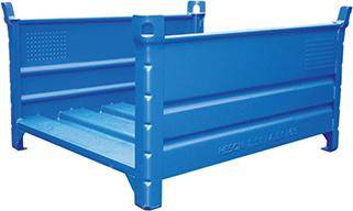 Lagergestell RAL5010 B1200xT800xH600 mm Nutzlast1,5t Auflast4,5t längsseitig Wandumschlag - Artikel: 7830412935-0