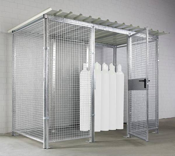 Gasflaschenlagerbox 2100x1500 mm mit Dach