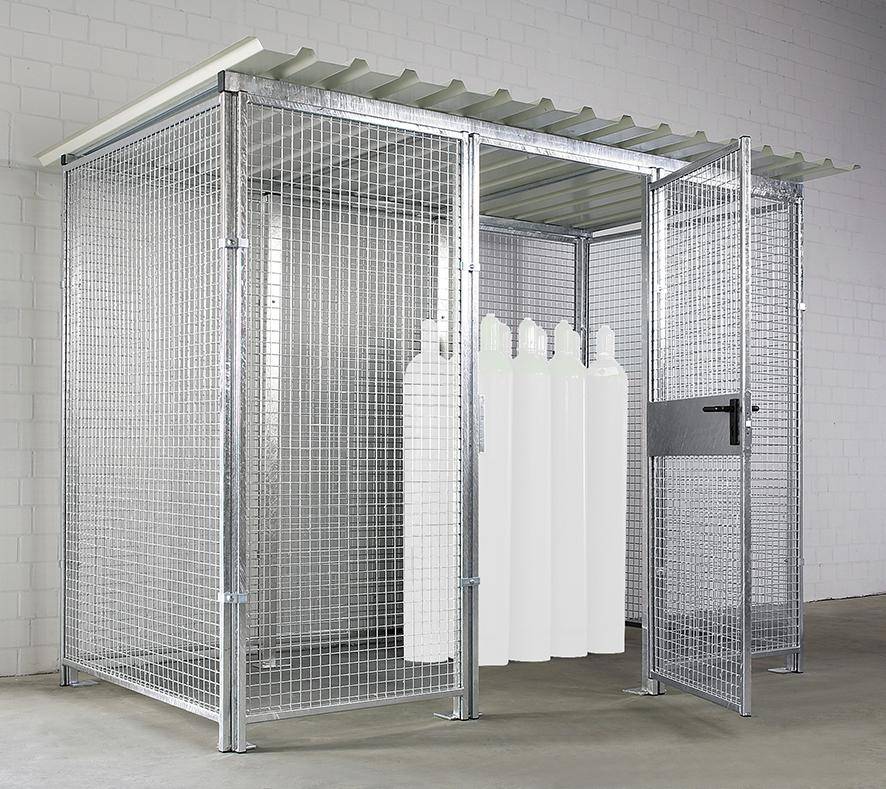 Gasflaschenlagerbox 2500x1500 mm mit Dach-0