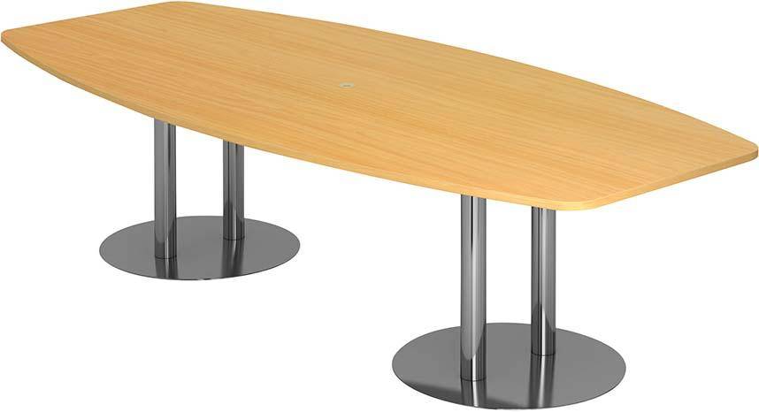 Konferenztisch 280x130/85Buche/Chrom-0