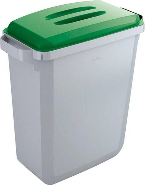 Wertstoffsammler 60l grauinkl. Deckel, grün - Artikel: 7830109391
