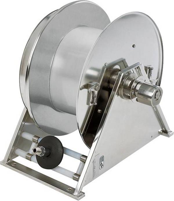 Schlauchaufroller für 15m Schlauch DN 13mm Edelstahl o. Schlauch Druckluft/Öl/Wasser