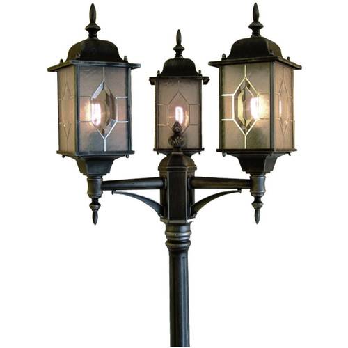 Konstsmide 7244-759 Milano Außenstandleuchte Energiesparlampe E27 75 W Schwarz, Silber