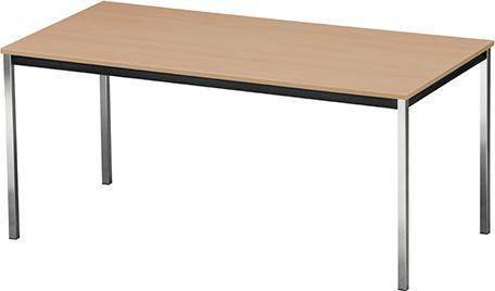 Mehrzwecktisch 80/80 chrom/buche/19m-0