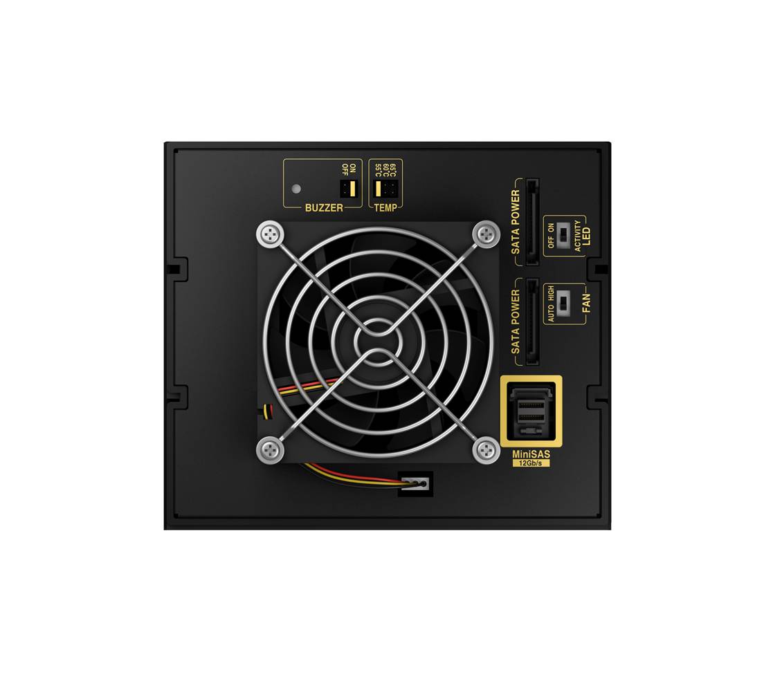 IB-564SAS-12G, Backplane, 4x 3,5" SAS/SATA (I/II/III) HDD in 3x 5,25" Einschübe, Hot Swap-4