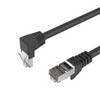 Netzwerkkabel RJ45, LAN Kabel, einseitig gewinkelt 90°, Cat 6, S/FTP, PIMF 2,00m Schwarz