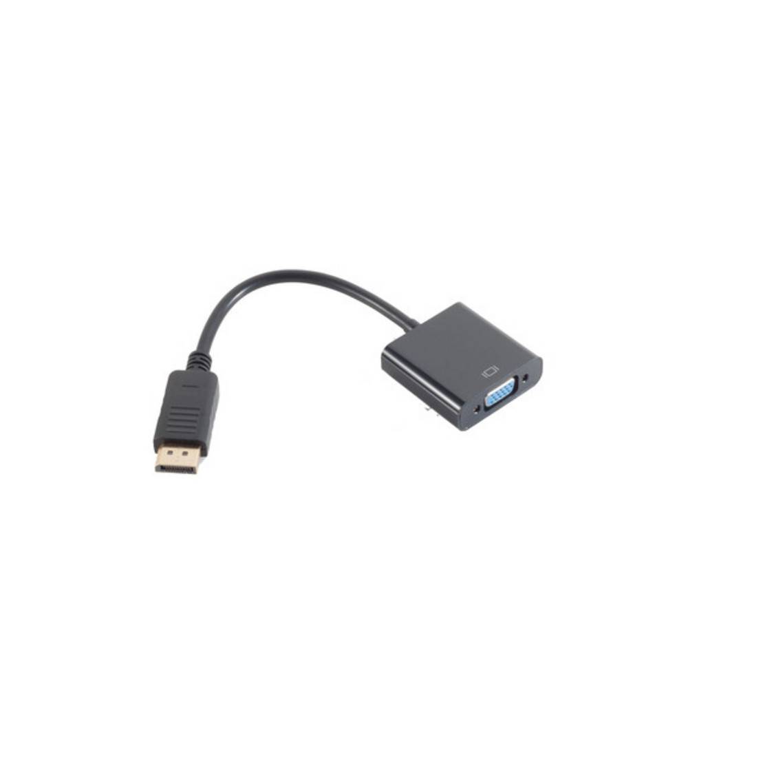 DisplayPort auf VGA Adapter Konverter DP 1.2 Stecker auf VGA Buchse Video Kabel Schwarz 0,15m-0