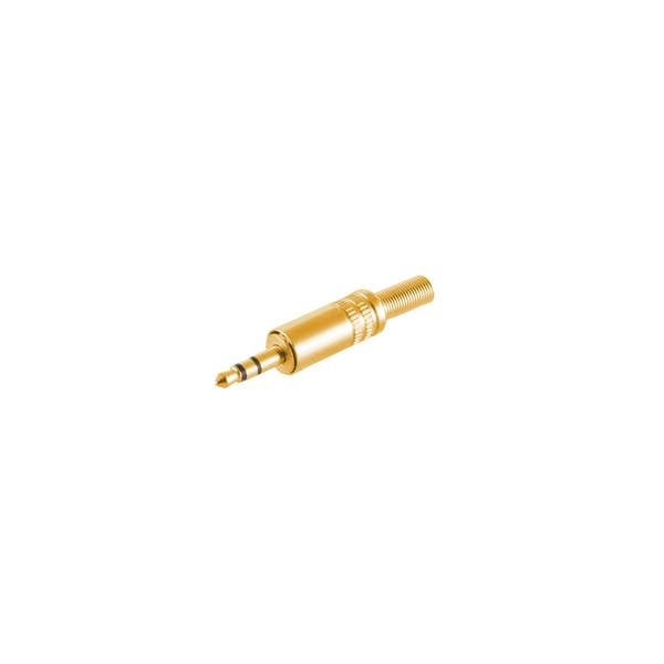 Klinkenstecker Stereo 3,5mm, Metall vergoldet
