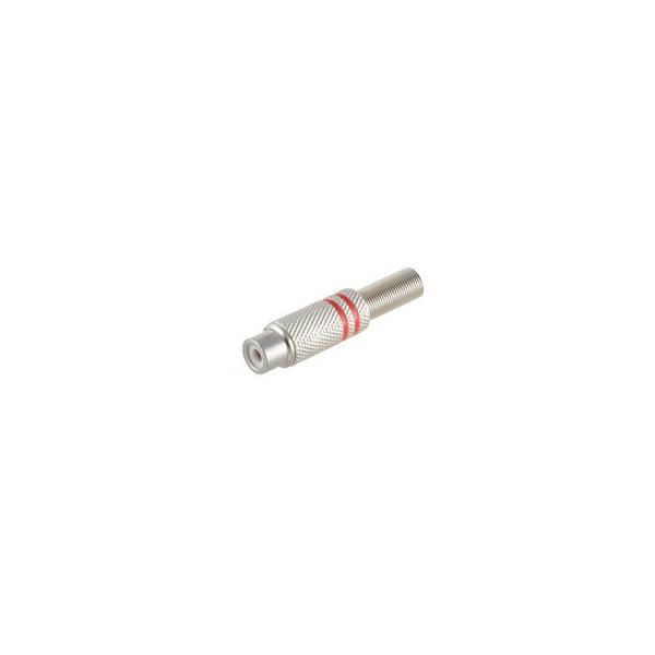 KABELBUDE.EU Cinchkupplung Audio-Steckverbinder für Hi-Fi-Kabel Metall 6 mm, Rot