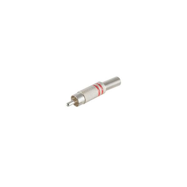 KABELBUDE.EU Cinchstecker für professionelle HiFi Audio-Anwendungen Metall 6 mm Rot