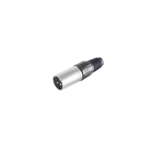 KABELBUDE.EU XLR-Stecker 3-polig Metall mit Verriegelung für Audiotechnik Schwarz