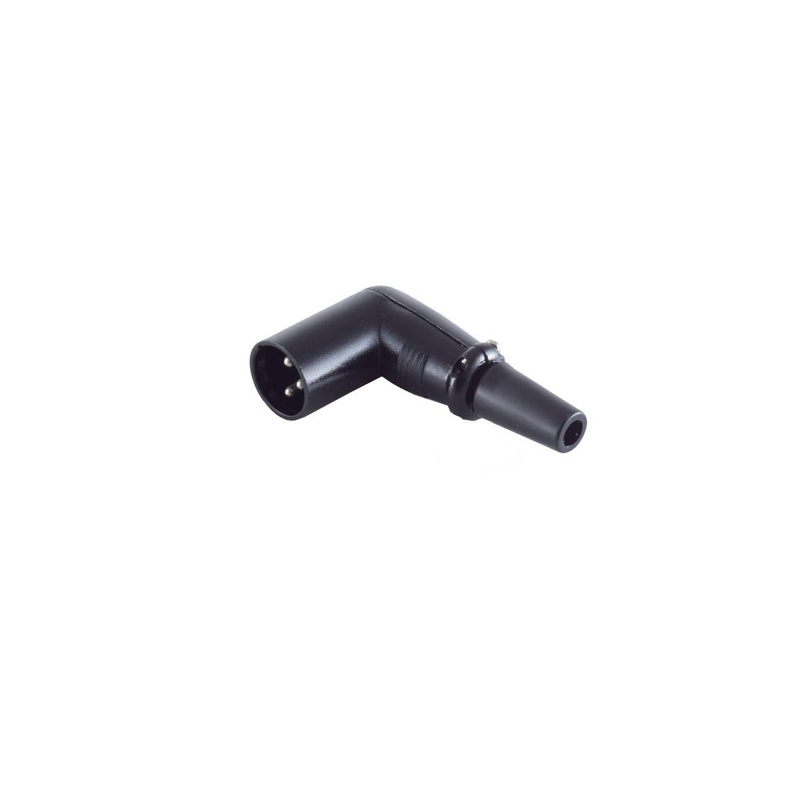 KABELBUDE.EU XLR-Winkelstecker 3-polig Lötanschluss versilberte Kontakte Schwarz-0