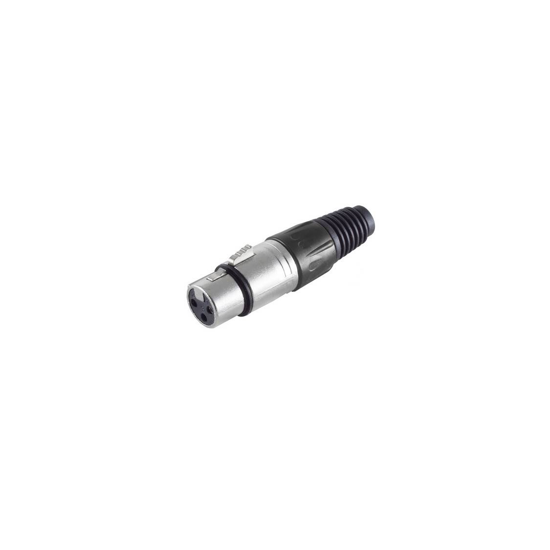 KABELBUDE.EU XLR-Kupplung 3-polig Metallgehäuse Verriegelung Audio - Schwarz-0