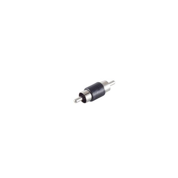 KABELBUDE.EU Cinch-Adapter Cinch-Stecker auf Cinch-Stecker vernickelt ABS-Kunststoff