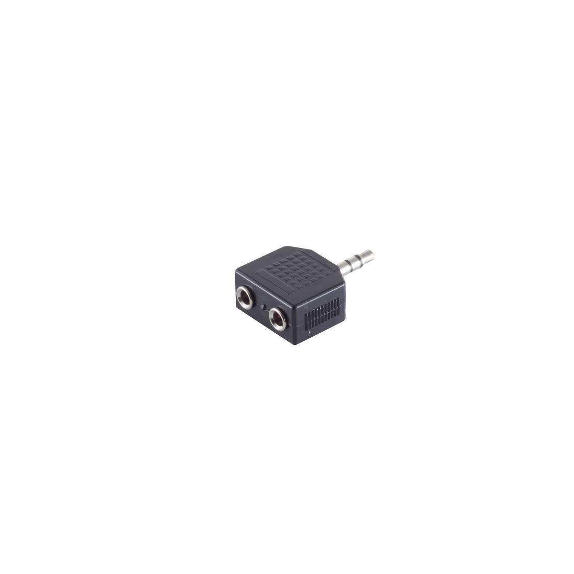 Klinkenadapter Stereo 3,5mm Stecker auf 2x 3,5mm Buchse Audio Splitter Y-Adapter Verteiler-0