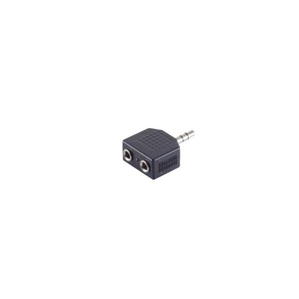 Klinkenadapter Stereo 3,5mm Stecker auf 2x 3,5mm Buchse Audio Splitter Y-Adapter Verteiler