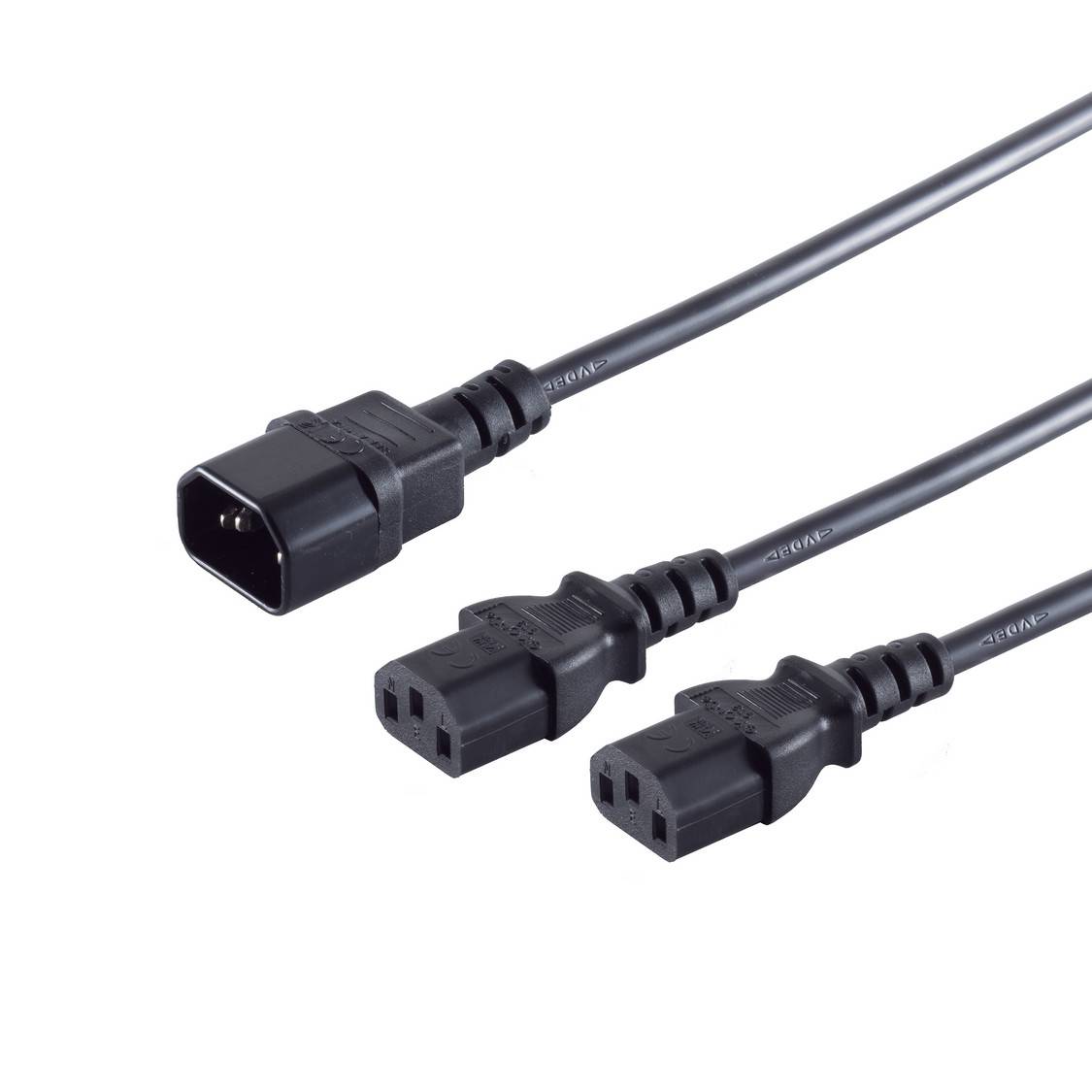 Y-Kabel Kaltgerätestecker /2xKaltgerätebuchse 1,8m-0