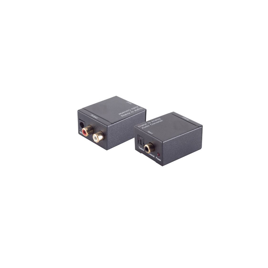 KABELBUDE.EU Digital-Analog Audio Konverter Toslink und Koaxial auf Cinch inkl. Netzteil-0
