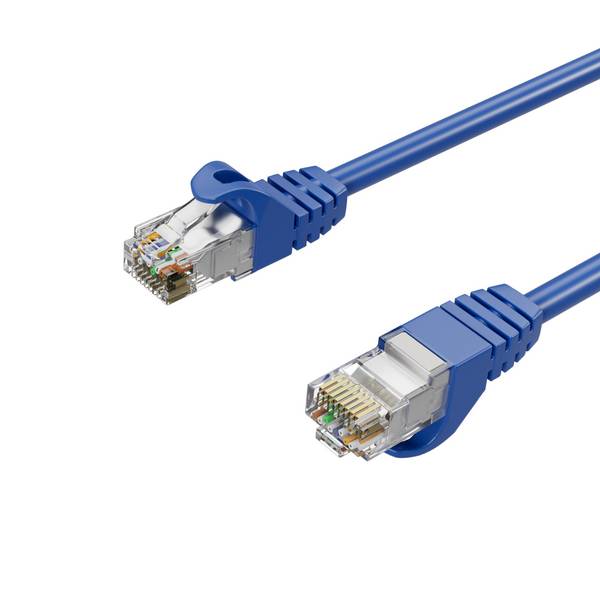 Netzwerkkabel RJ45 LAN Kabel, Ethernet Kabel, S/FTP, PIMF, Rohkabel Cat 7 Halogenfrei Blau 1,50m