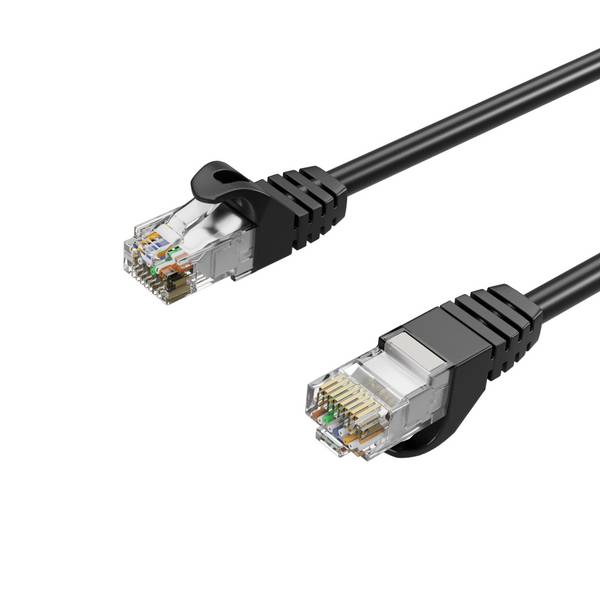Netzwerkkabel RJ45 LAN Kabel, Ethernet Kabel, S/FTP, PIMF, Rohkabel Cat 7 Halogenfrei Schwarz 1,00m