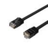 Patchkabel-Flachkabel U/UTP cat. 6 slim sw 0,5m