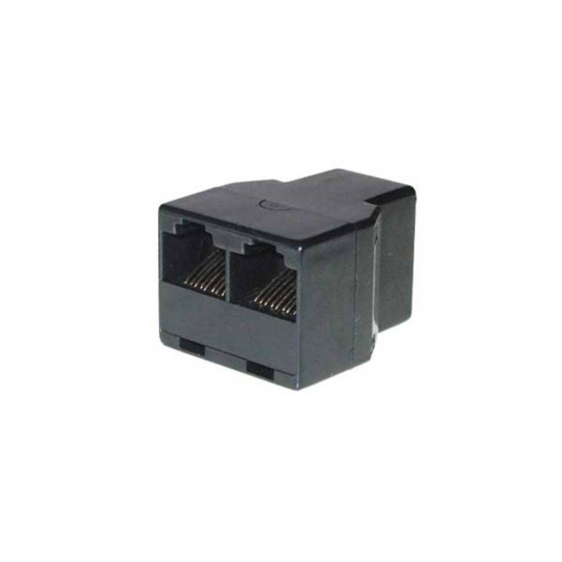KABELBUDE.EU RJ45-Modular-Adapter 1x RJ45-Buchse auf 2x RJ45-Buchse geschirmt Schwarz