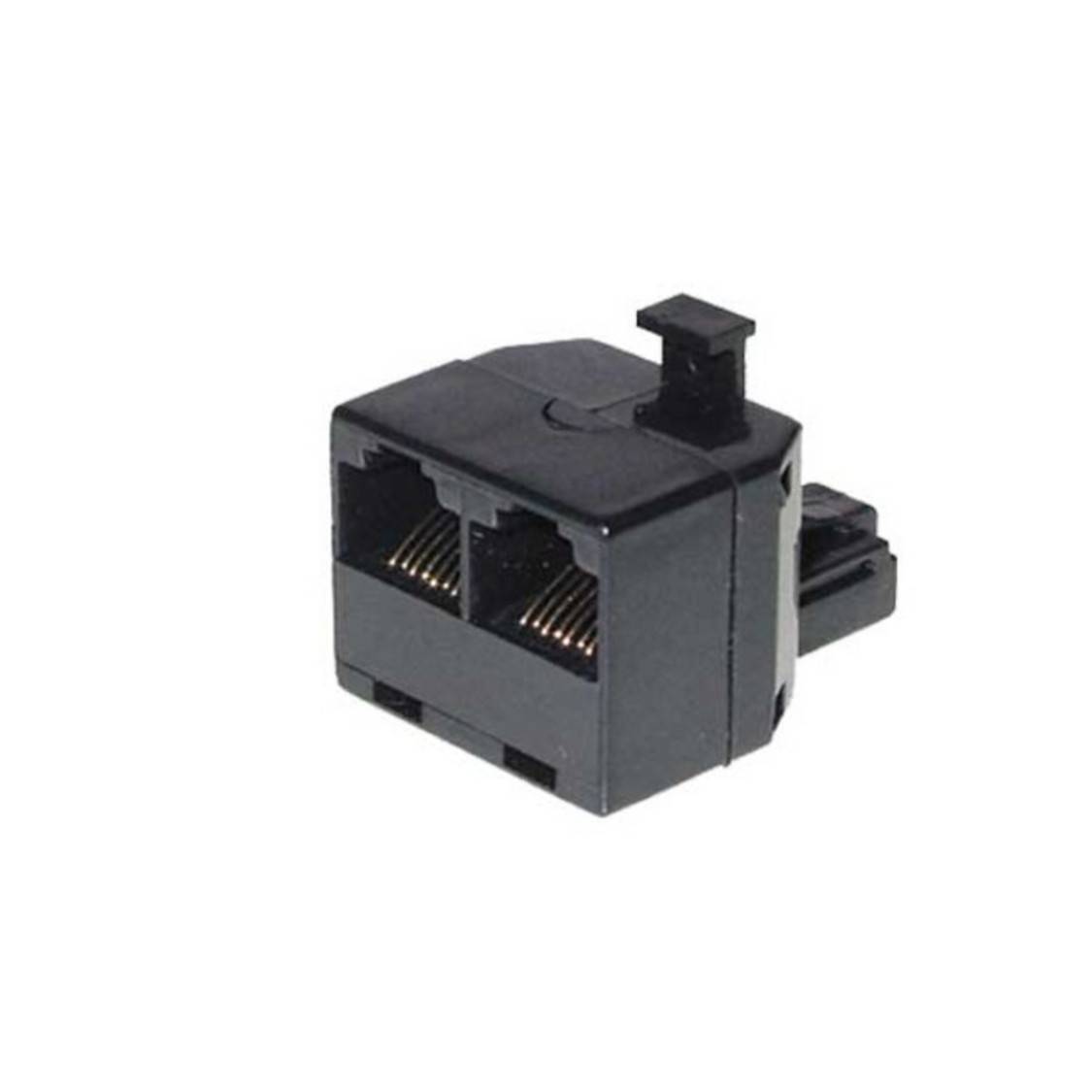 KABELBUDE.EU RJ45 Modular Y-Adapter 1x Stecker auf 2x Buchse 1:1 ungeschirmt Schwarz-0