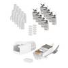 Netzwerk Modular Stecker RJ45 10x-SET für Verlegekabel bis AWG 23, Stecker mit Zugentlastung, Einführhilfe Weiß