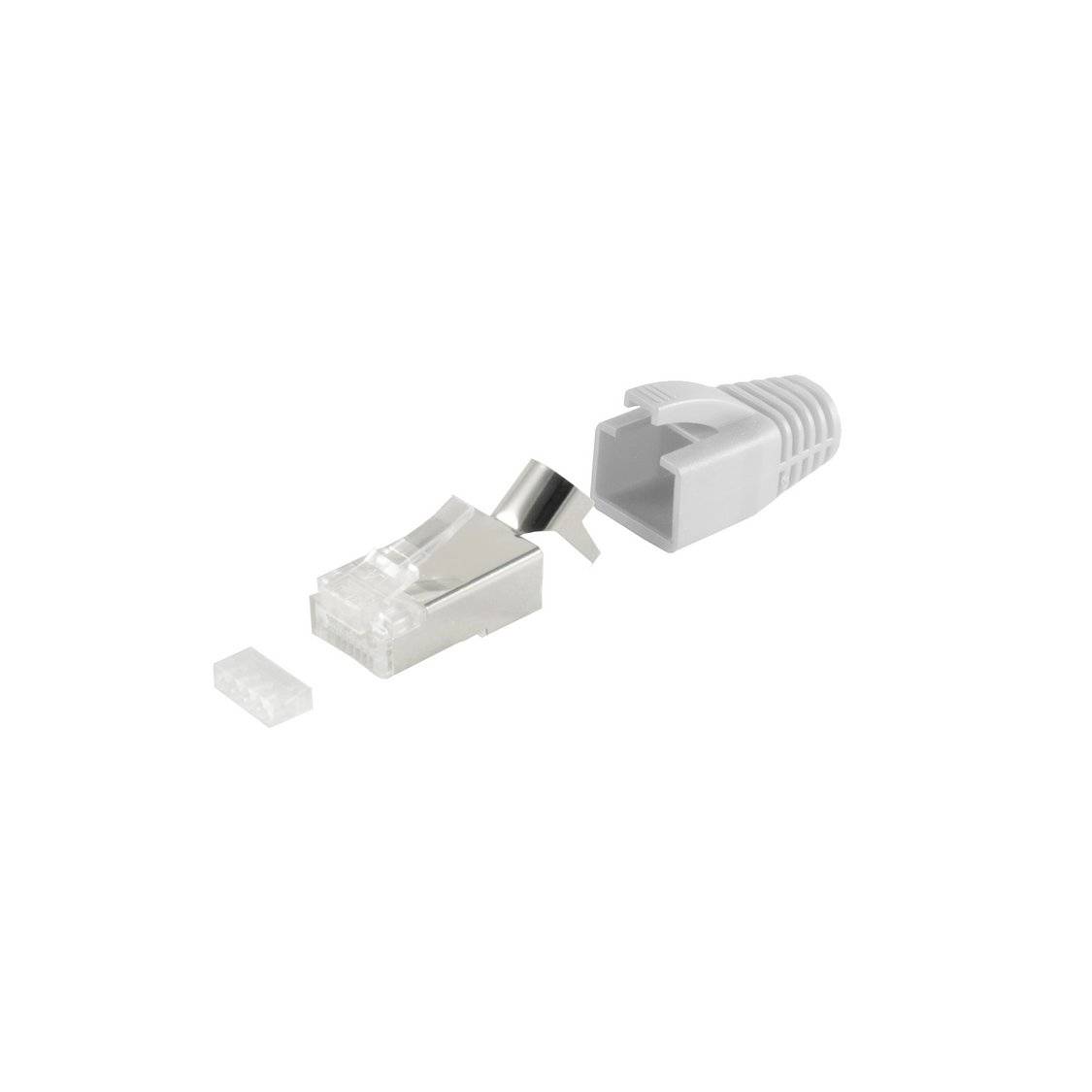 Stecker SET für Verlegekabel bis AWG 23 grau VE 1-0
