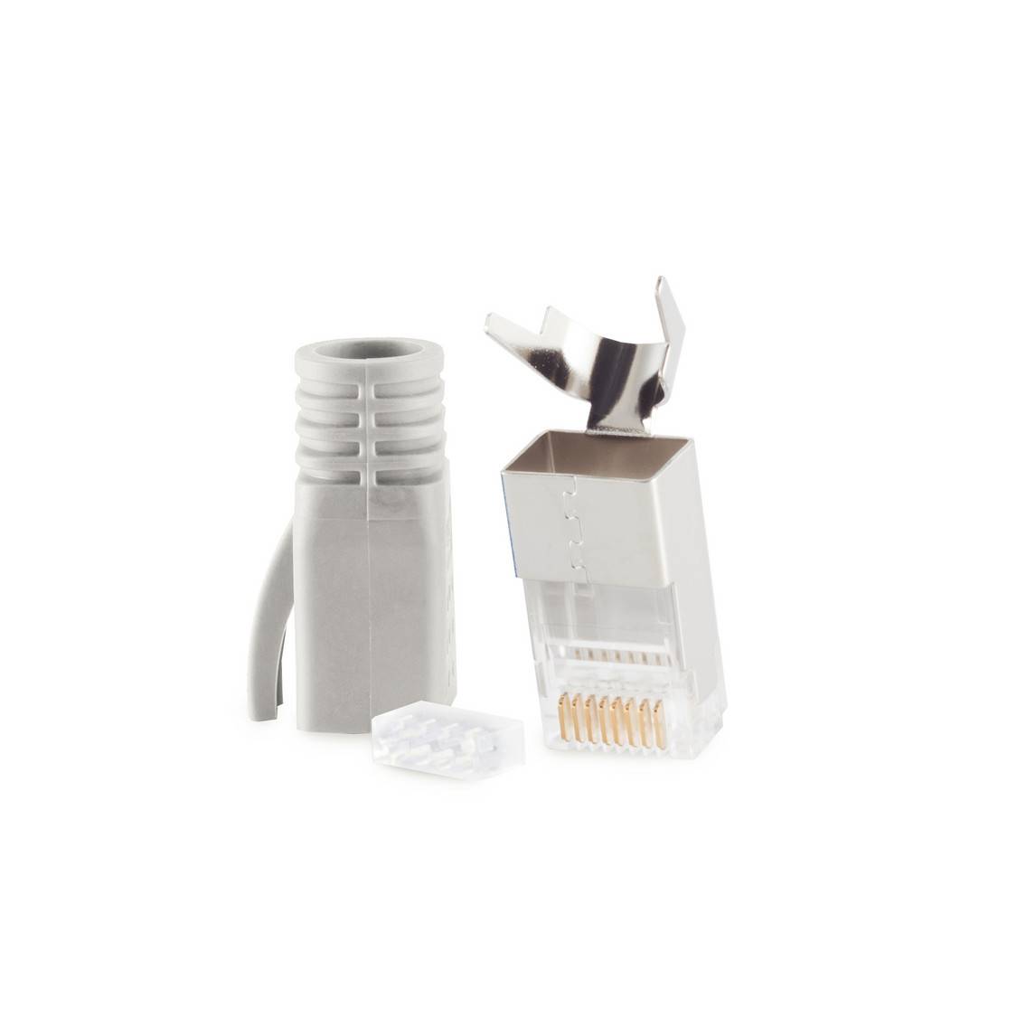 Stecker SET für Verlegekabel bis AWG 23 grau VE 1-1
