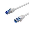 Netzwerkkabel, RJ45 LAN Kabel, Ethernet Cat 6A, S/FTP, PIMF, vergoldete Kontakte Weiß 5,00m