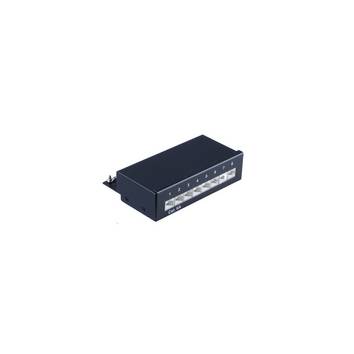 cat 6A Patchpanel, geschirmt, schwarz, 8 Ports