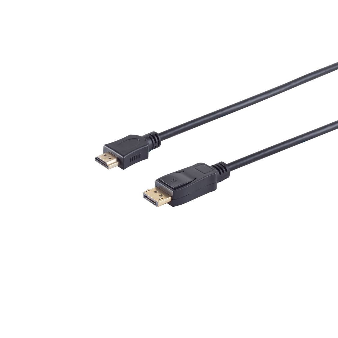 DisplayPort Stecker 20p auf HDMI Stecker Kabel Adapter Konverter 7,5m vergoldete Kontakte AWG 30